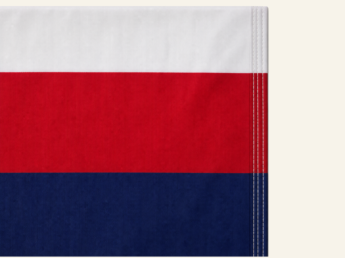Deluxe 3x5 Hawaii state flag - reinforced edge detail