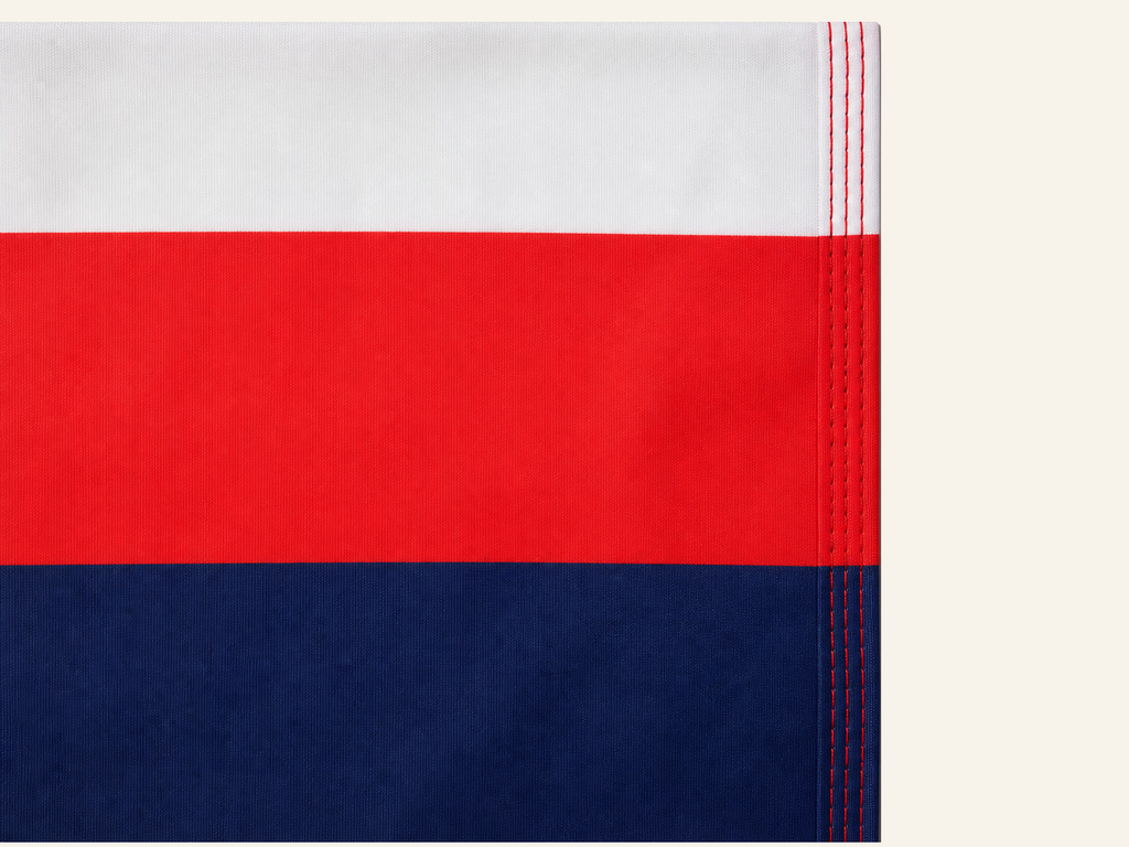 Standard 3x5 Hawaii state flag - reinforced edge detail